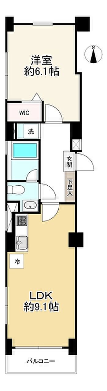 仙川第一ビル(1LDK) 2階の内観