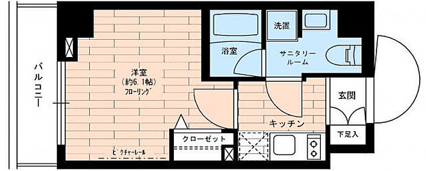ステージグランデ八王子(1K) 5階の間取り図
