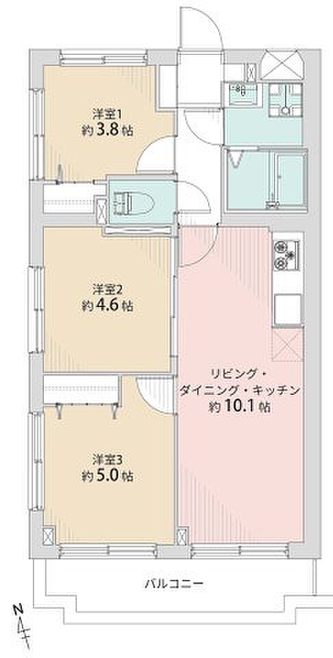 中古マンションの3LDKは、経済的で、一般的な広さがあり、夫婦又は3人家族によいです。リビングルームでは、食事会を楽しむスペースがあることや、部屋の用途は、寝室や子供部屋を設けることも可能です。