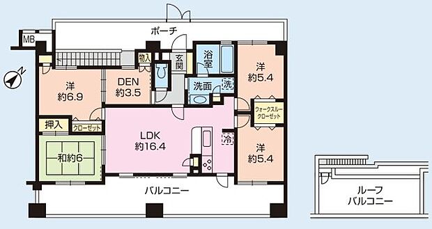 ライフレビュー小田急相模原(4LDK) 5階の内観