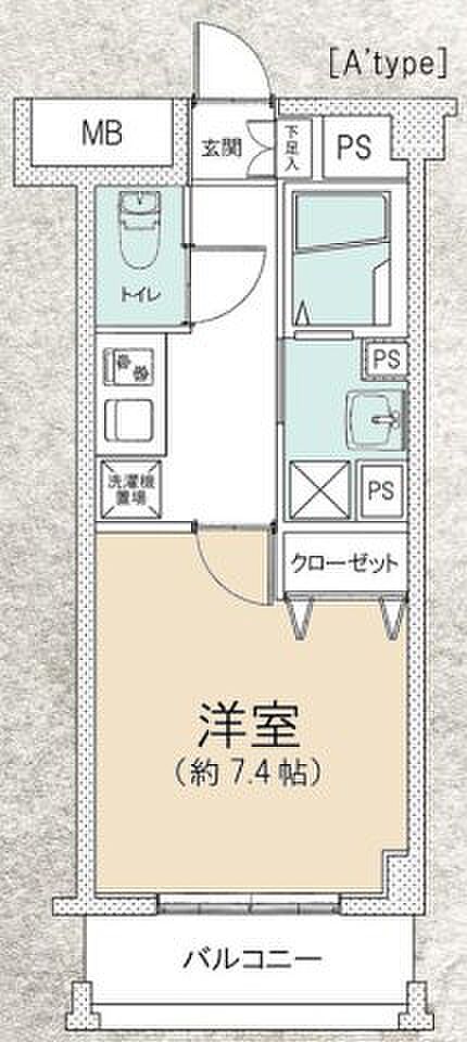 ライジングプレイス八王子みなみ野(1R) 3階の間取り図