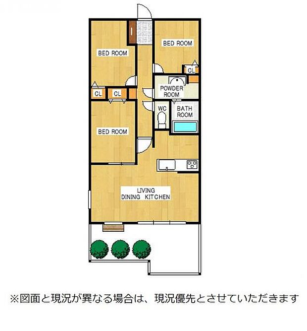 成田プリンスハイツ　1階　専用庭付(3LDK) 1階の内観