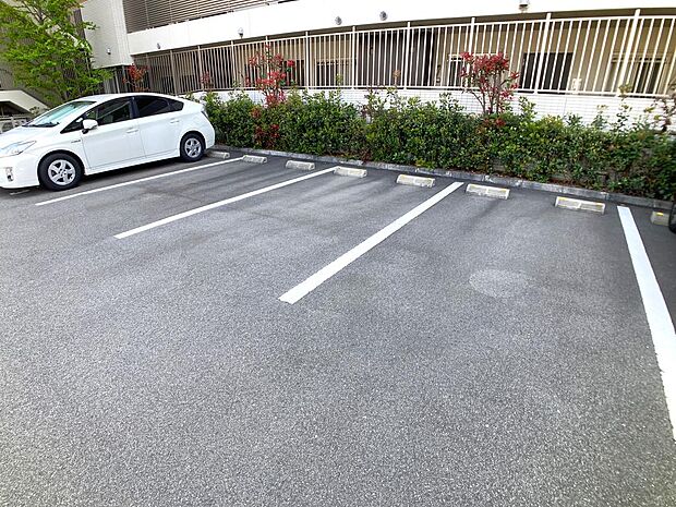 平面タイプの駐車場でワンボックスやハイルーフも駐車可能です。（画像の区画と実際に利用できる区画が異なる場合があります）