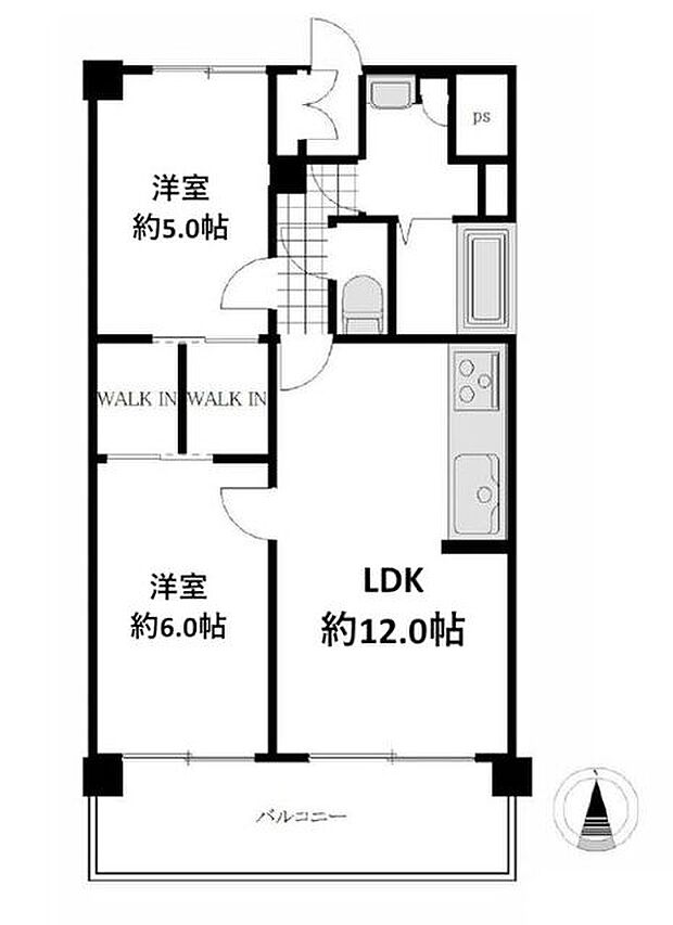 和泉マンション(2LDK) 4階の間取り図