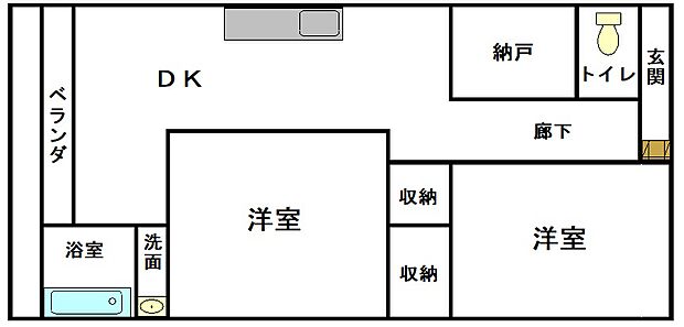 熱海　松が岡マンション(2DK) 2階/202の内観
