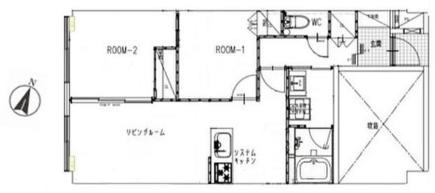 錦糸町第3ローヤルコーポ(2LDK) 3階/3Fの間取り図