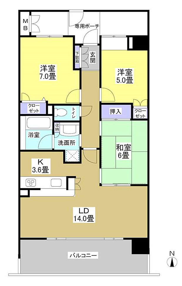 ディーグラフォート磐田　12階(3LDK) 12階の内観