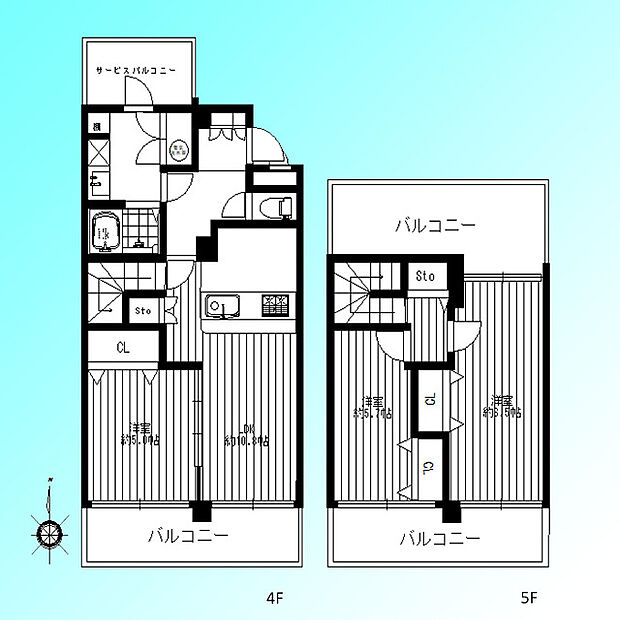 マイハウスマンション(3LDK) 5階の間取り図