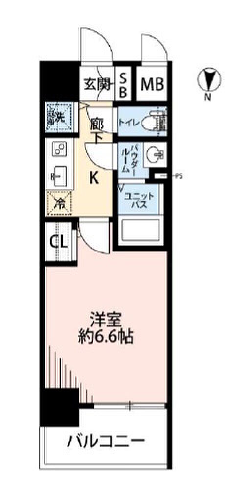 プレサンス梅田北オール(1K) 5階の間取り図