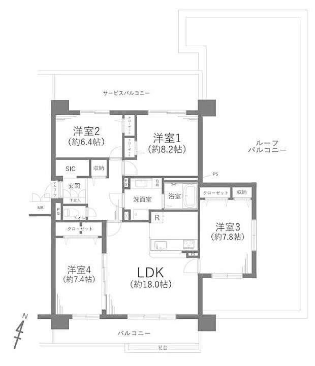 フォレスティア上尾栄町(4LDK) 3階の内観