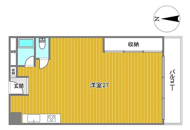 ニュー北加賀屋マンション(1R) 5階の間取り図