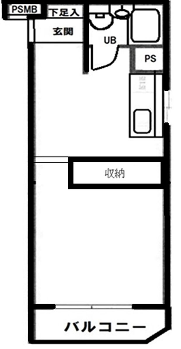 朝日プラザ天満橋(1R) 7階/707の間取り図