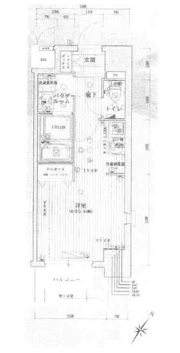 ジュネーゼグラン京町堀(1K) 2階/201の間取り図