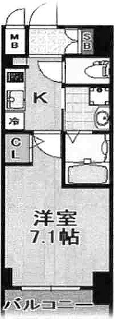スプランディッド大阪WEST(1K) 3階/3Fの間取り図