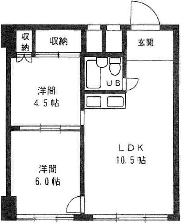 新大阪コーポビアネーズ(2LDK) 4階/410の間取り図