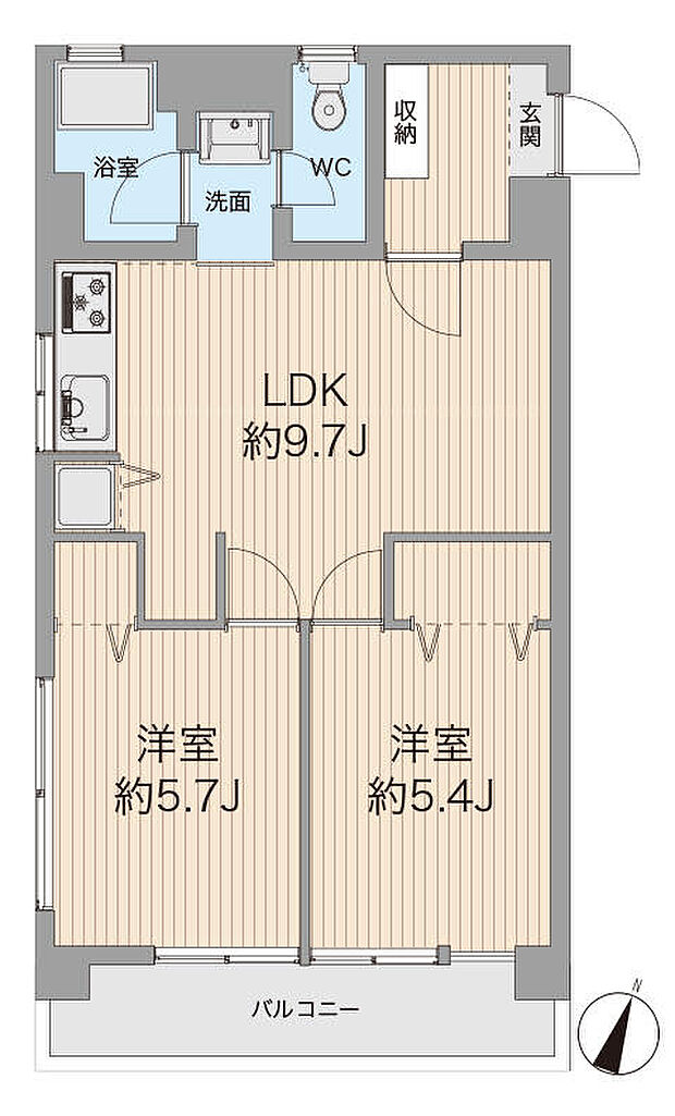 コーポ日吉台(2LDK) 2階/206のその他画像