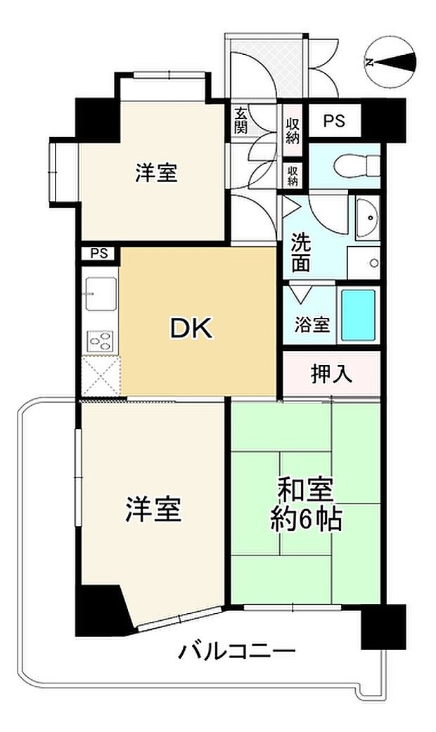 ノバカネイチ天王寺(3DK) 7階の間取り図