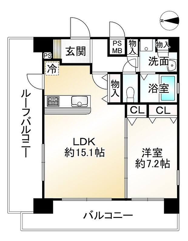 エイペックス京都室町(1LDK) 9階の間取り図