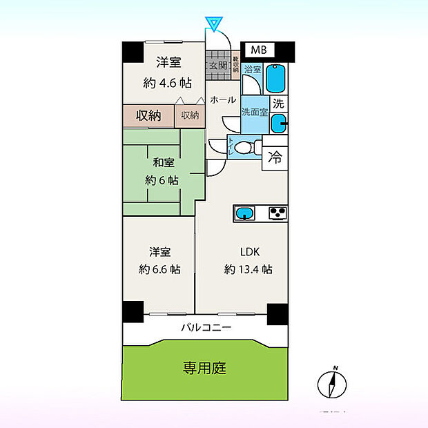 ユーホサーパス大和田(3LDK) 1階の内観