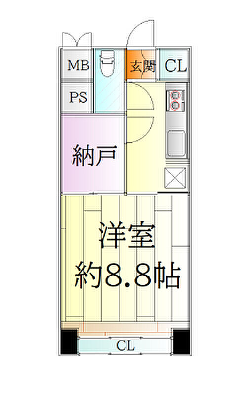 モンテ蔵王(1SK) 2階の間取り図