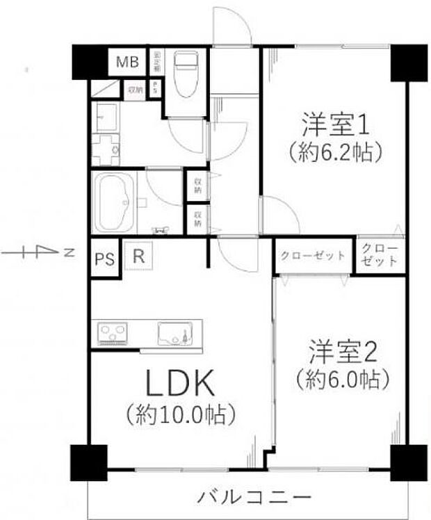 横浜森町分譲共同ビル(2LDK) 7階の内観
