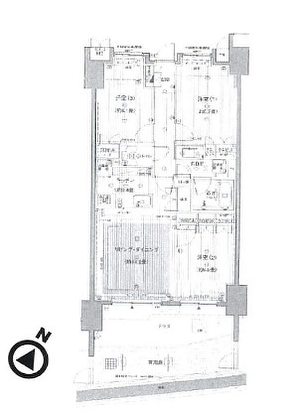 サンデュエル川越マークスクエア(3LDK) 1階の間取り図