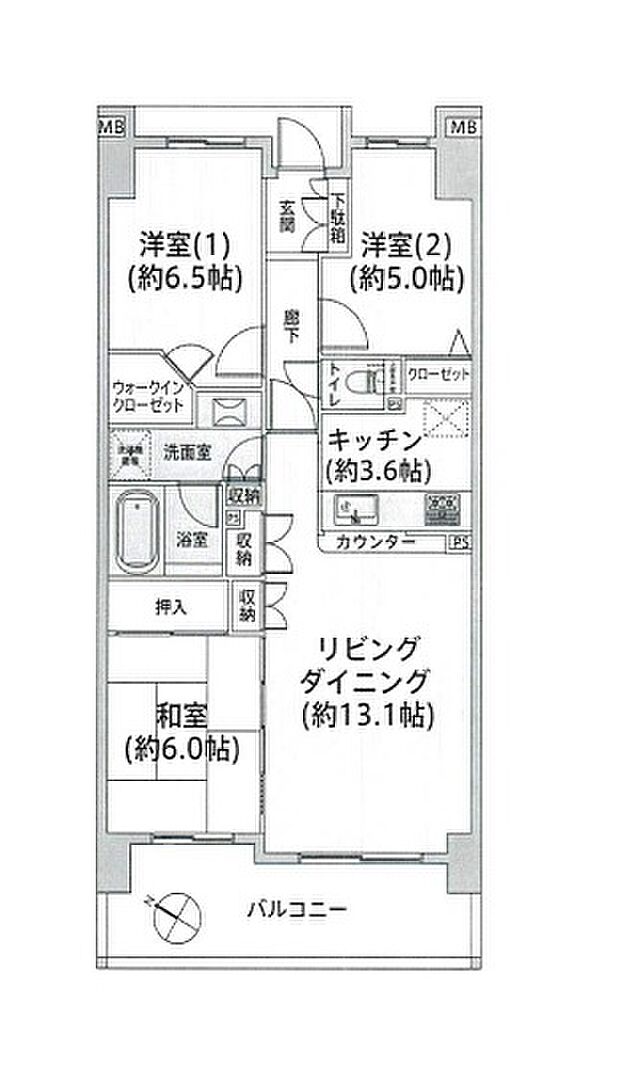 シュロスガーデン志木(3LDK) 4階の間取り図