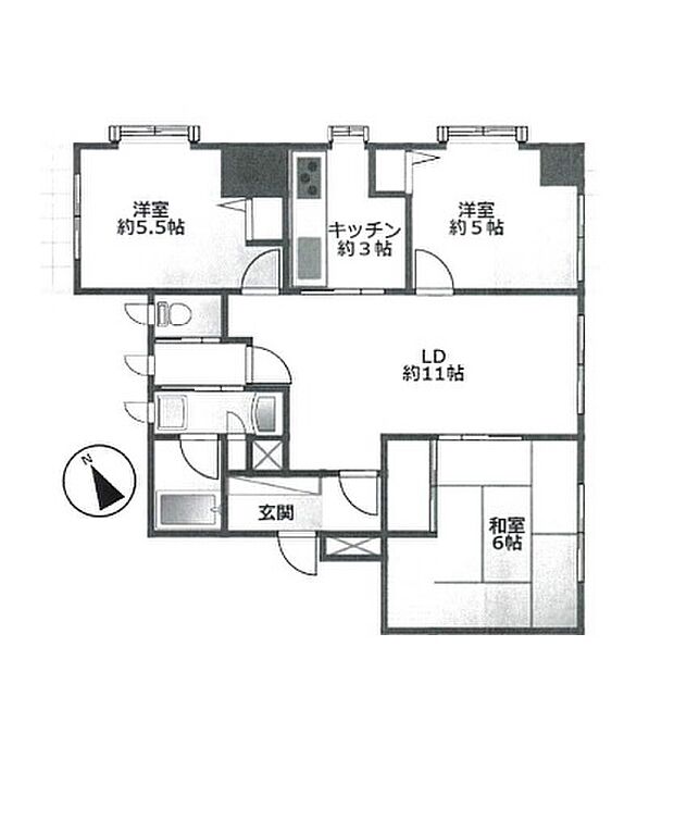 ガーデンパーク飯能(3LDK) 3階の間取り図