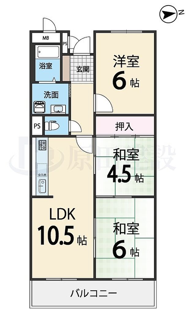 ■東向きバルコニーの3LDK。室内大変丁寧に使用されています。