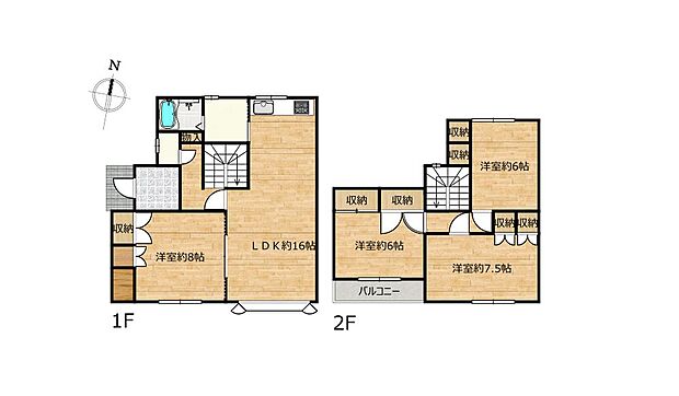 間取りは、1階1部屋、2階3部屋の4LDKです。和室は洋室にリフォームを予定しております。