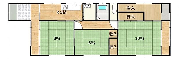 【リフォーム中】間取りは3DKから3LDKに変更いたします。南東向きのLDKを作成して、明るくお過ごしいただけます。