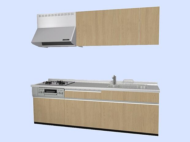 【同仕様写真】キッチンはLIXIL製の新品に交換します。収納力のあるシステムキッチンです。
