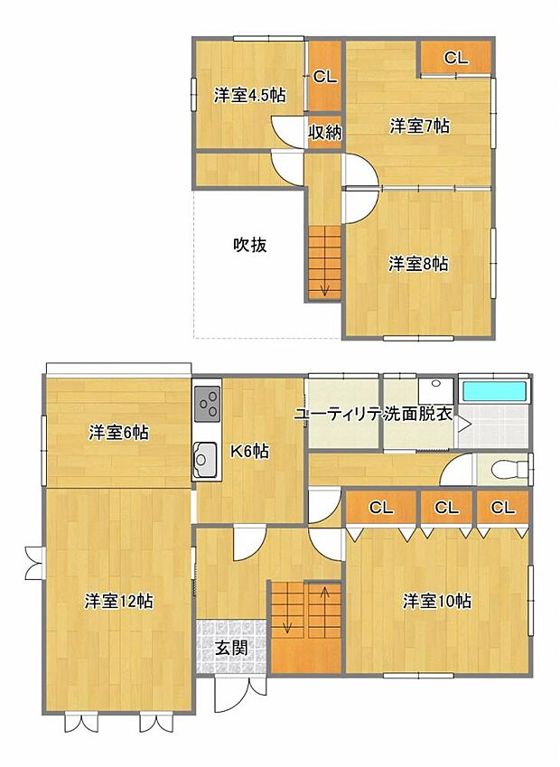 【間取図】現況間取図です。