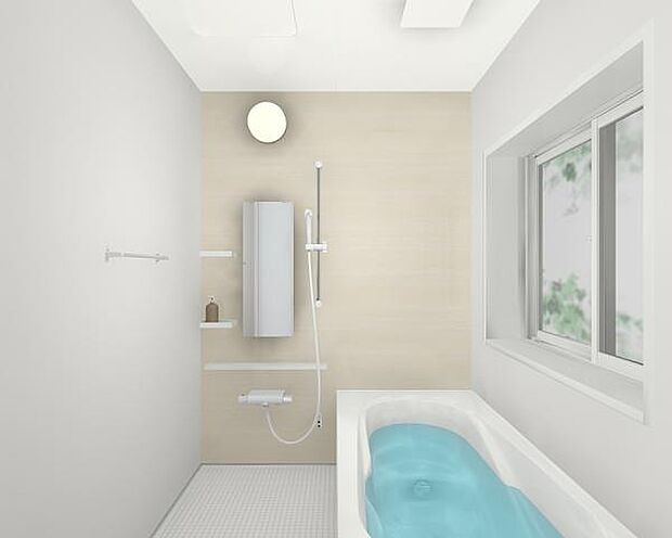 【同仕様写真】浴室はLIXIL製の新品のユニットバスに交換予定です。足を伸ばせる1坪サイズの広々とした浴槽で、1日の疲れをゆっくり癒すことができますよ。