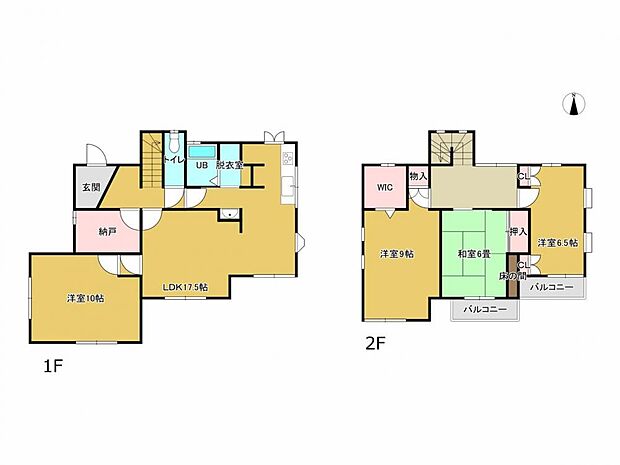 リフォーム後間取り図になります。4SLDKの大きなおうちになります。1階には防音室がございます。様々な用途にご利用いただけます。