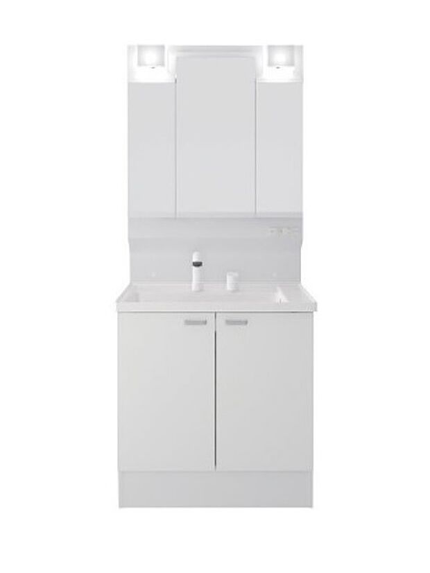 【同仕様写真】洗面台はハウステック製の新品三面鏡付き洗面台に交換します。