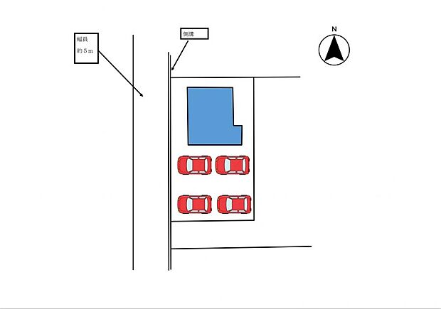 【配置図】駐車4台以上可能です。