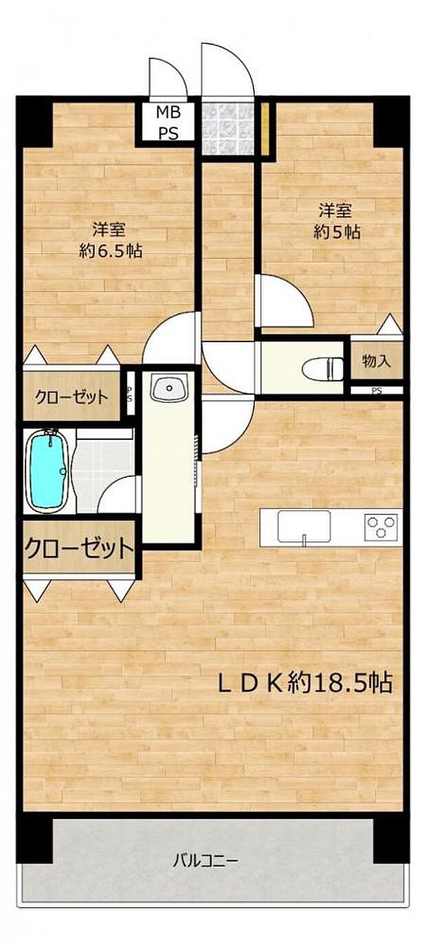 ライオンズマンション倉敷日ノ出町(3LDK) 7階の内観