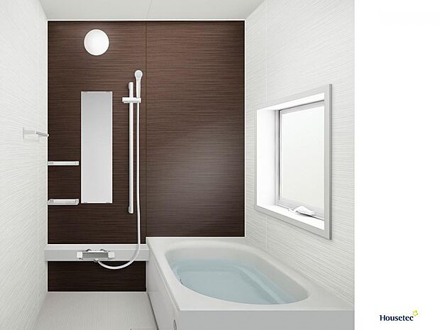 【同仕様写真】浴室はハウステック製の新品のユニットバスに交換します。新品の浴槽で1日の疲れをゆっくり癒すことができます。