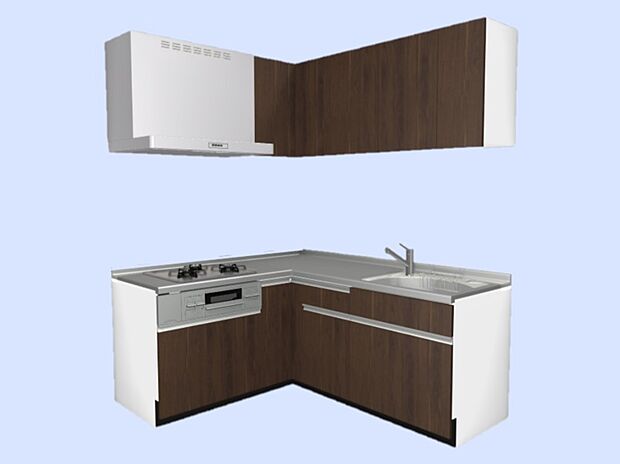 【同仕様写真】キッチンはLIXIL製の新品に交換します。天板はサビにくく熱に強いステンレス製です。