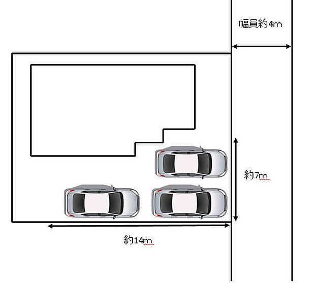 【リフォーム中】区画図です。駐車場は3台確保予定です。