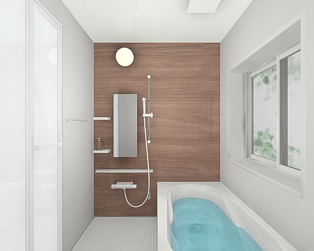 【同仕様写真】浴室はLIXIL製の新品のユニットバスに交換予定です。足を伸ばせる1坪サイズの広々とした浴槽で、1日の疲れをゆっくり癒すことができますよ。物件により、色や仕様が異なる場合があります。