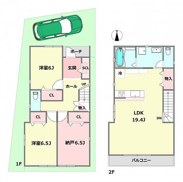 尼崎市塚口本町3丁目　未入居物件(2SLDK)の内観