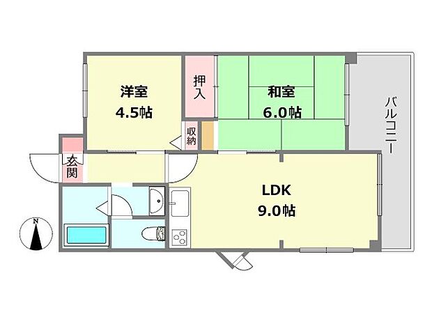 プロスパー1塚口東(2DK) 5階の内観