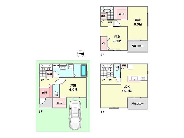 尼崎市大庄西町1丁目新築一戸建て(3LDK)の内観