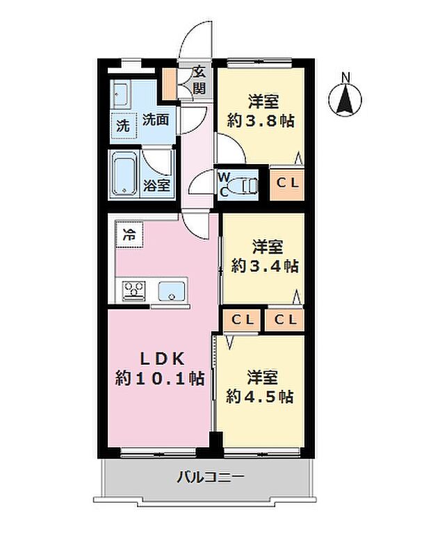 キャニオンビュー氷川台(3LDK) 2階の間取り図