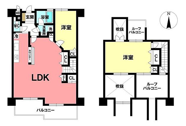 セントビスタ北岡崎(2LDK) 8階の間取り図