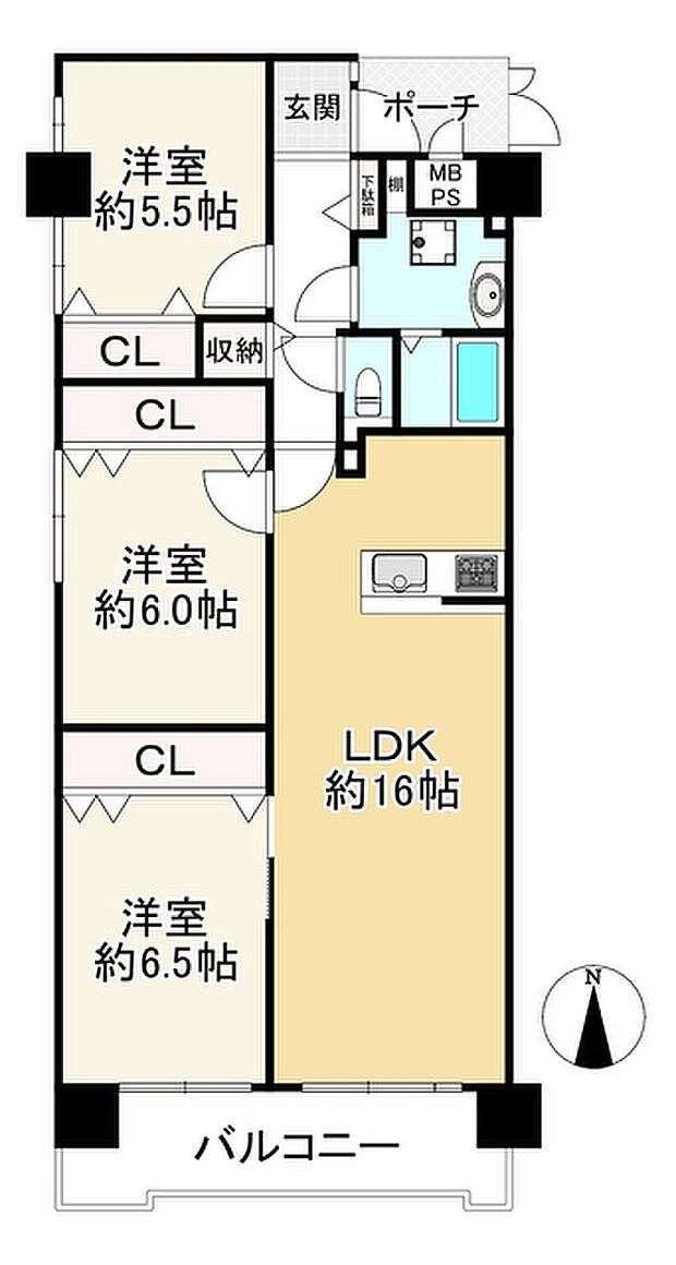 コスモハイツ新大阪弐番館(2SLDK) 2階の間取り図