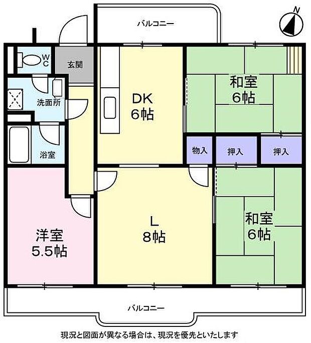 羽根沢第一住宅(3LDK) 3階の内観