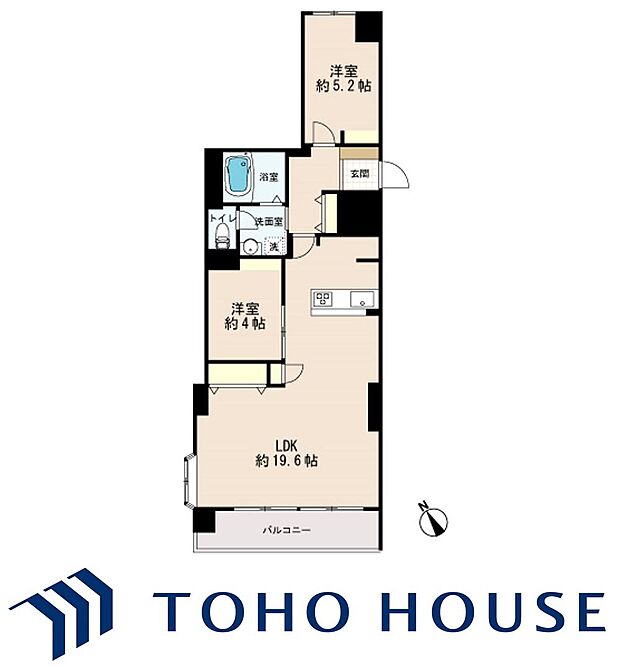 ファミール第一西船橋(2LDK) 5階の間取り図